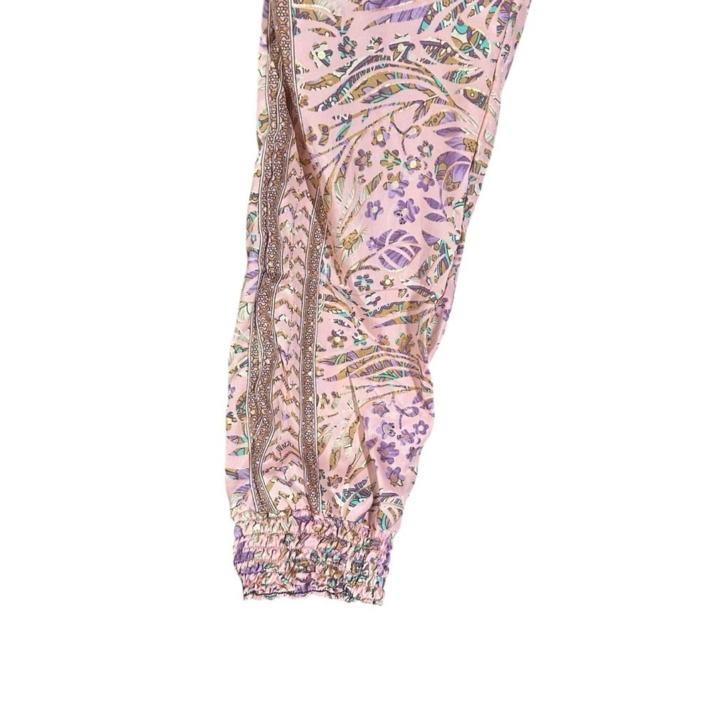 Karma Highway Pink Floral Pants drawstring One Size NWT - Picture 3 of 8